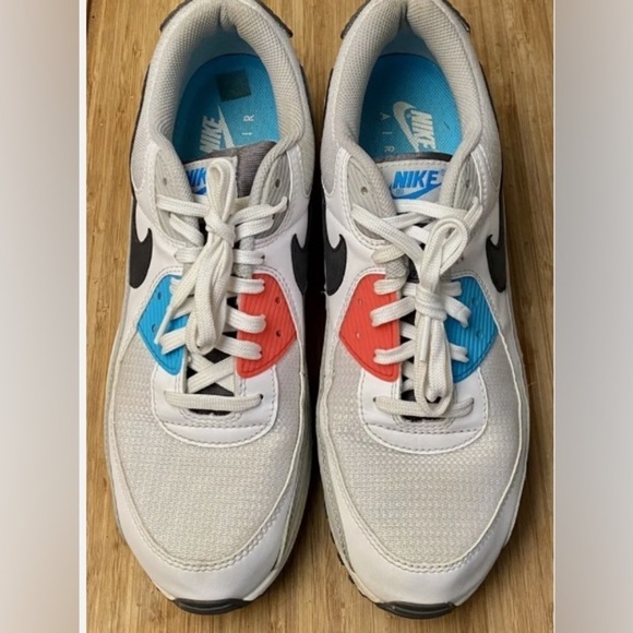 Nike Mens Size 11. Air Max 90 CV8839-100 White Casual Shoes Sneakers